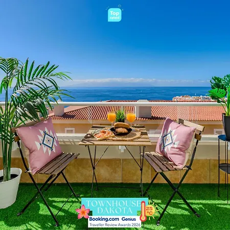 Townhouse Dakota - Amazing Sea View, Pool Area And Bbq Puerto de Santiago (Tenerife)